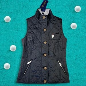 Polo Golf Ralph Lauren Women Heritage Quilted Vest Black NEW WITH TAGS - XS